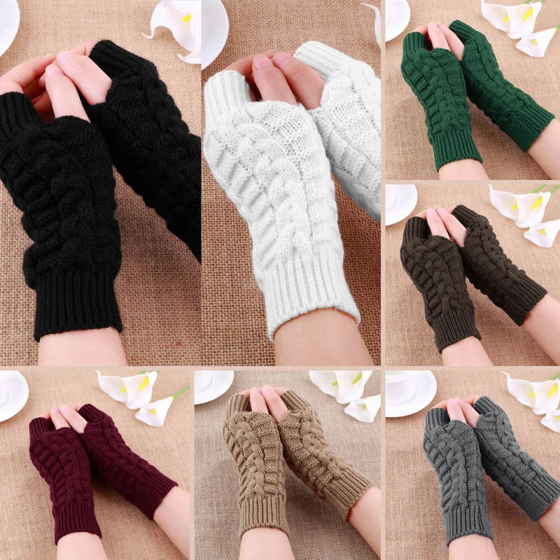 Gants Mi-doigts Tricotés