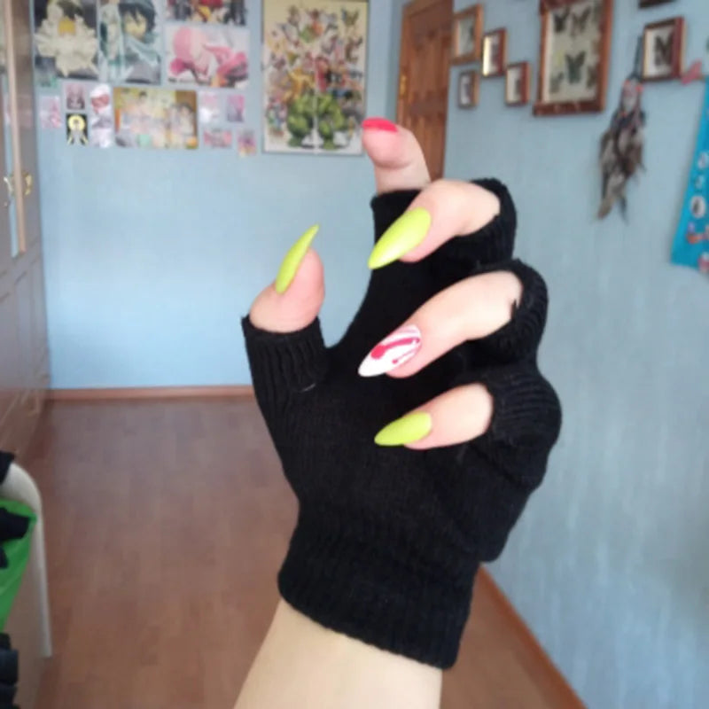 Gants Mi-doigts Tricotés