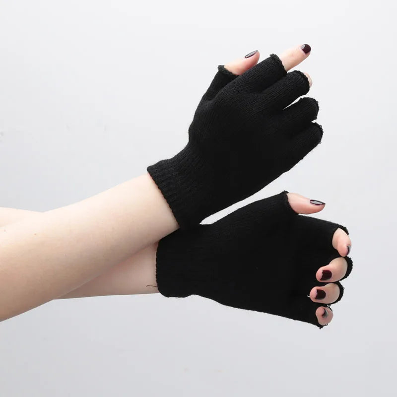 Gants Mi-doigts Tricotés